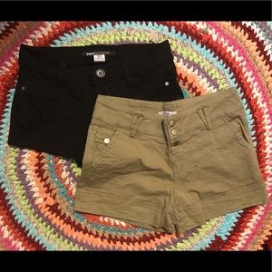 Army Green & Black Shorts
